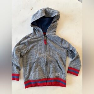 OshKosh B'gosh Kids Gray Hoodie with Red Trim